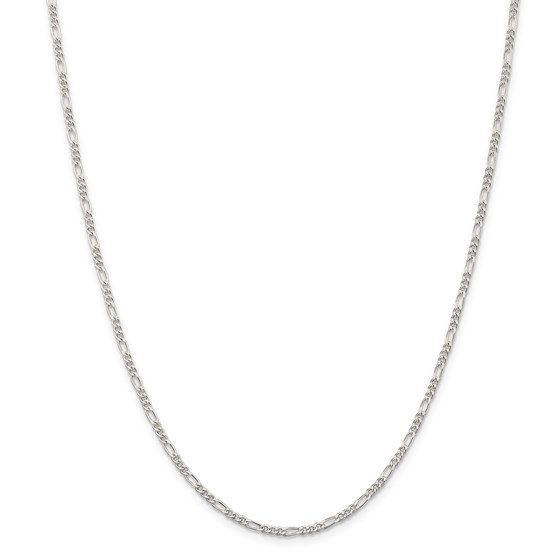Sterling Silver 2.25 mm Figaro Chain - 24 in. Sterling Silver 2.25 mm Figaro Chain - 24 in.